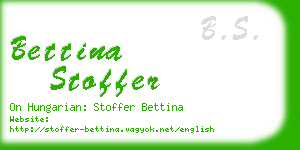 bettina stoffer business card